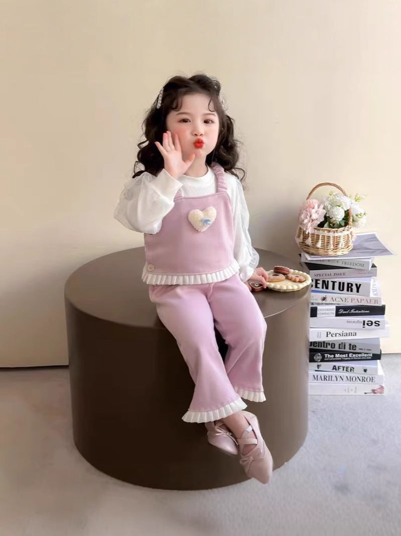 Lilac Heart Vest & Flared Pants Set – TYM-CXM-032