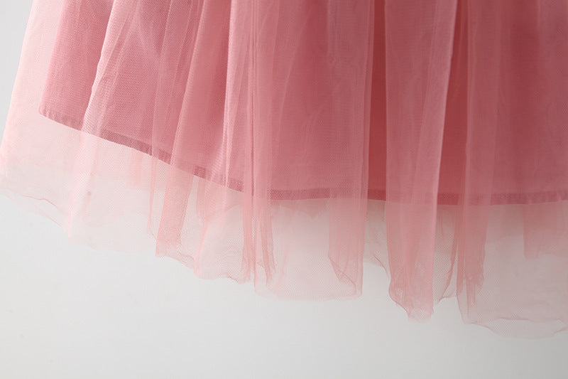 Dusty Rose Flower Patch Tulle Sundress – TYM-TZO-028