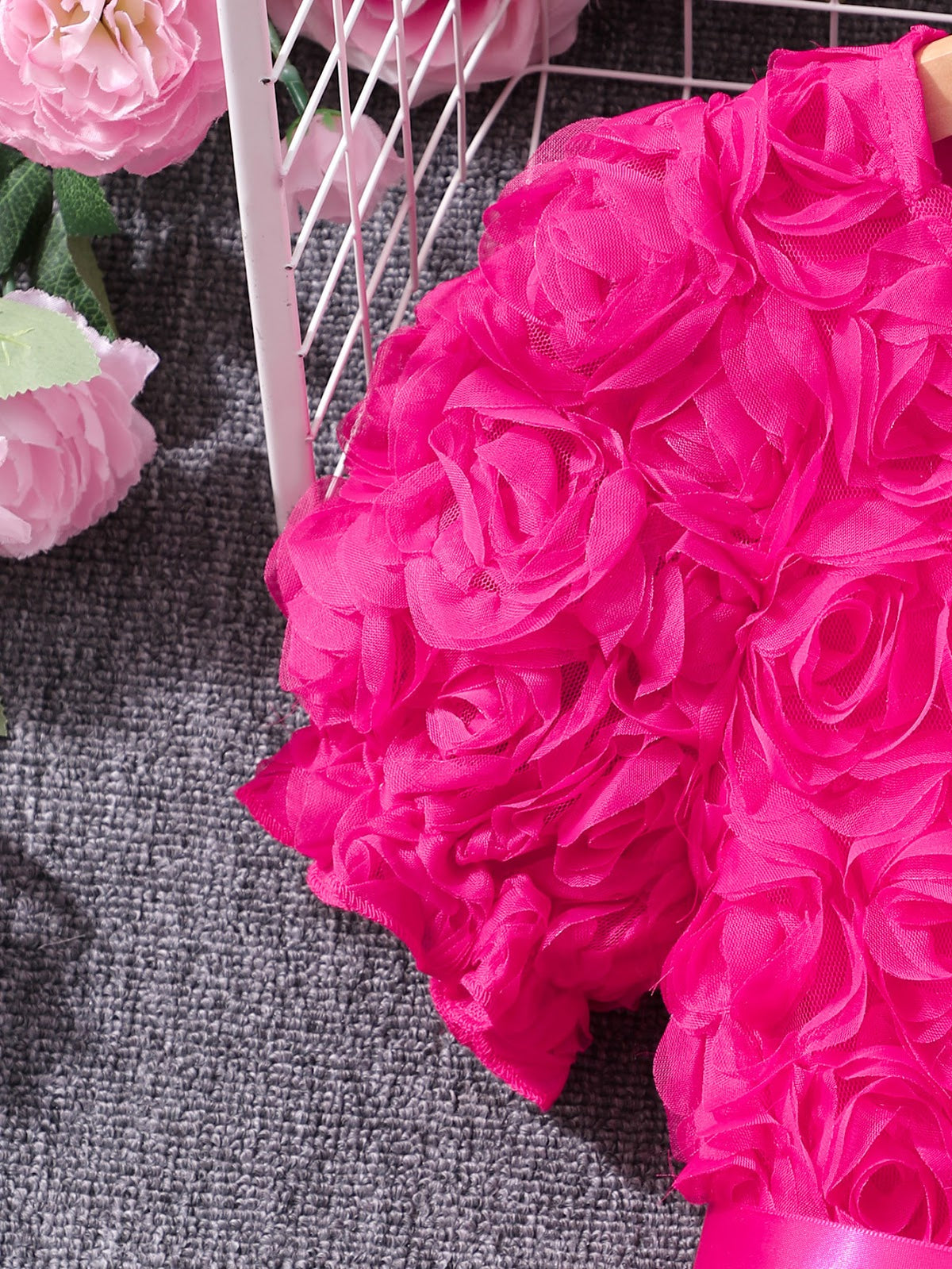 Hot Pink Rosette Party Frock – TYM-SZL-007