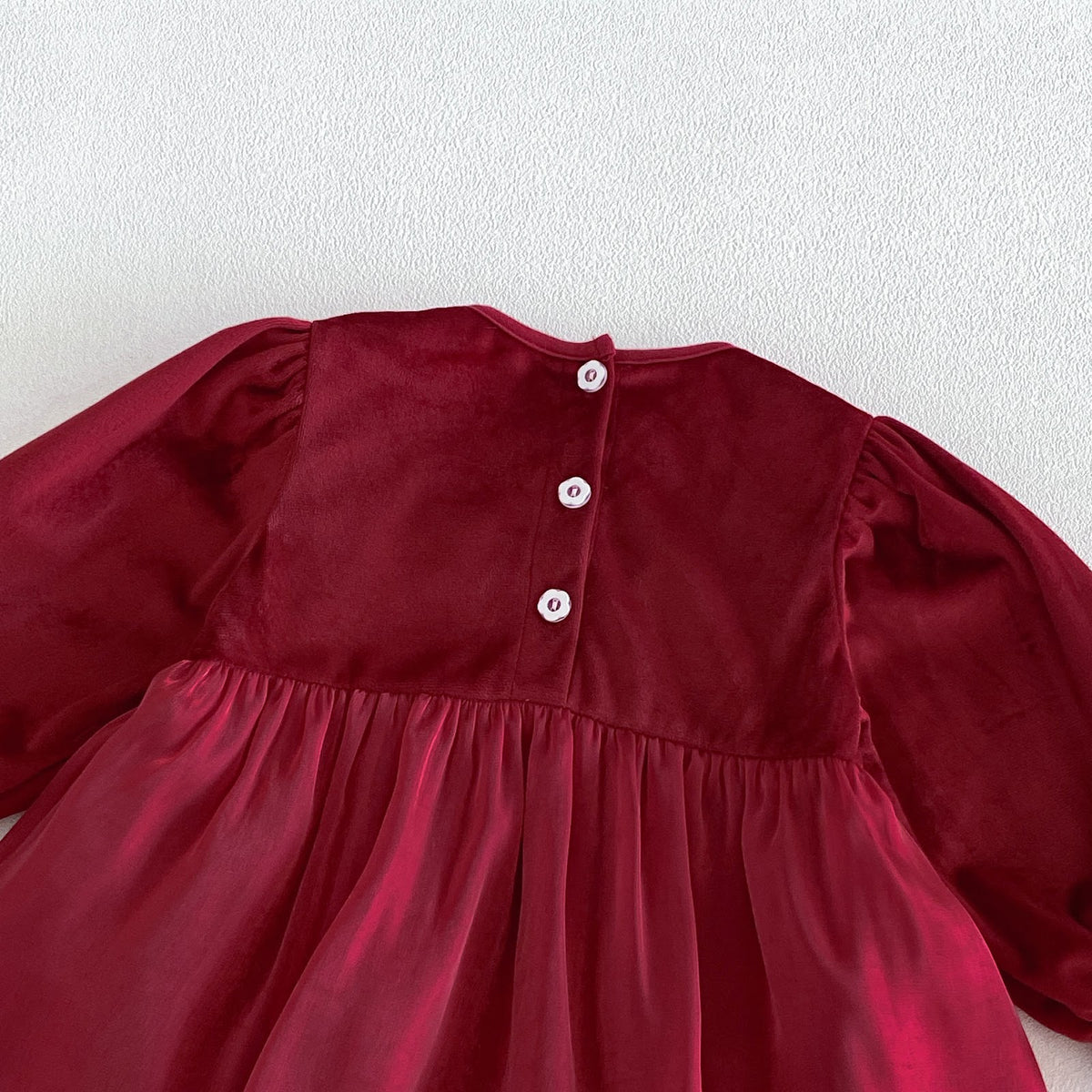 Wine Red Ruffle Bib Skirted Romper – TYM-FCN-008