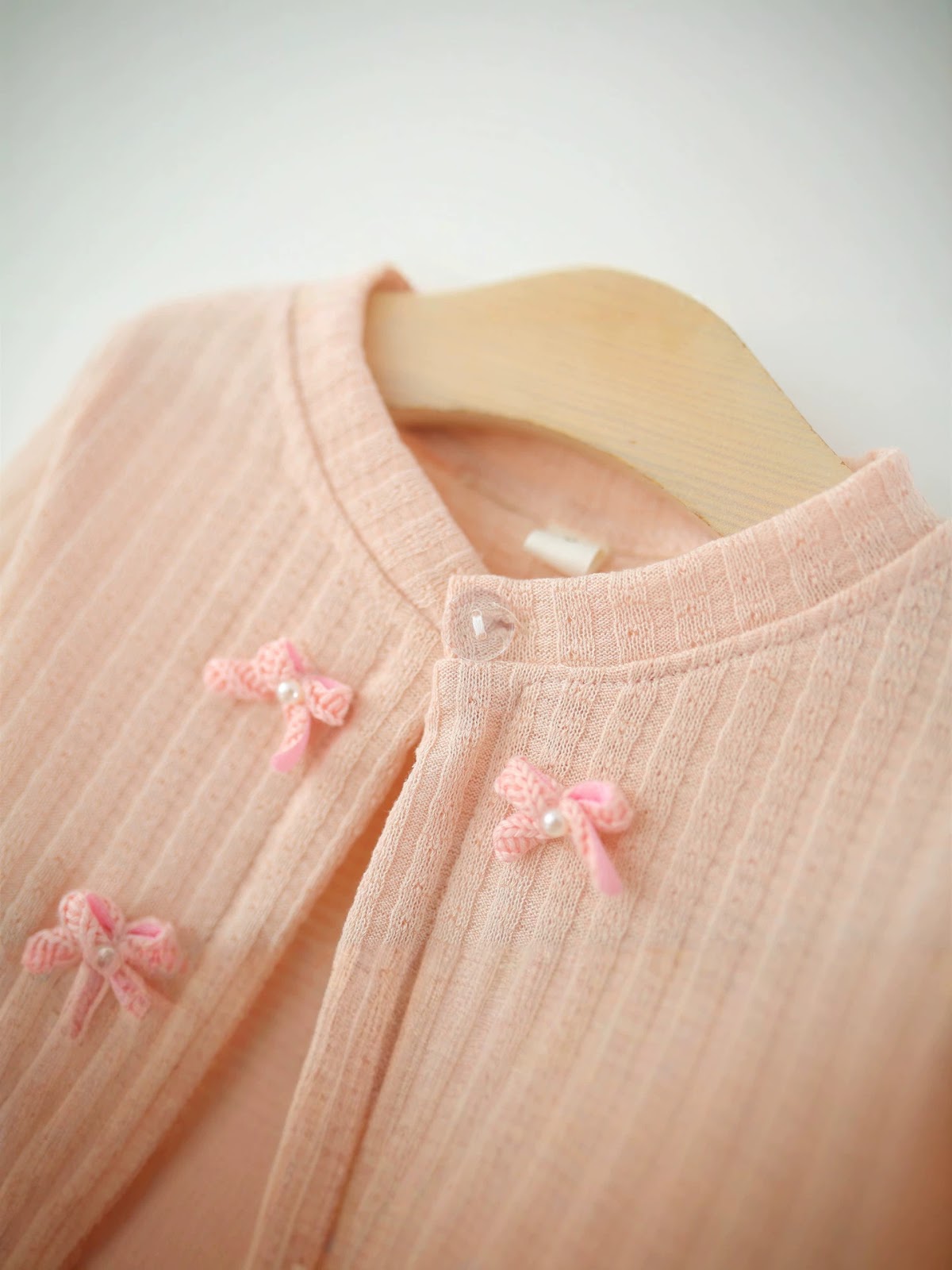 Peach Rosette Frock with Bow Cardigan Set – TYM-WZX-063
