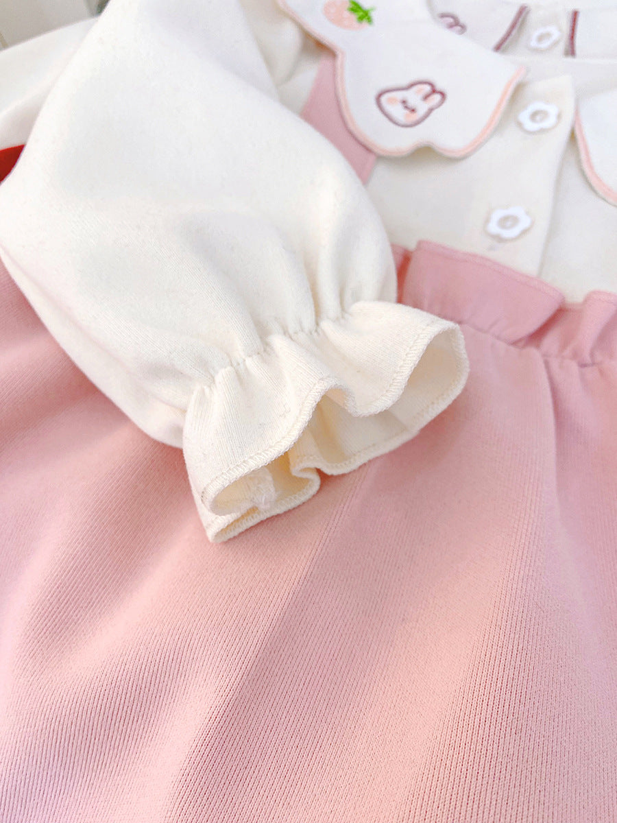 Pink Bunny Collar Suspender Frock – TYM-CXM-059