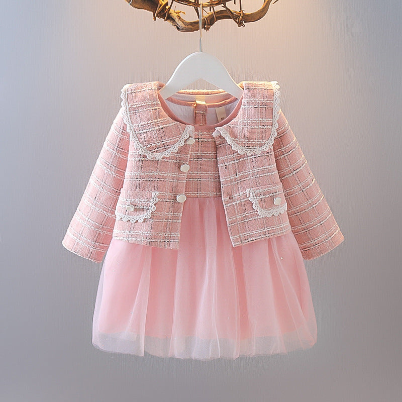 Pink Tweed Jacket & Tulle Frock – TYM-CXM-073