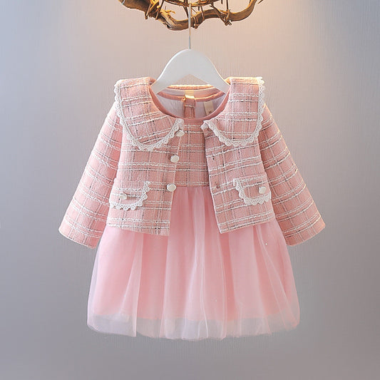 Pink Tweed Jacket & Tulle Frock – TYM-CXM-073
