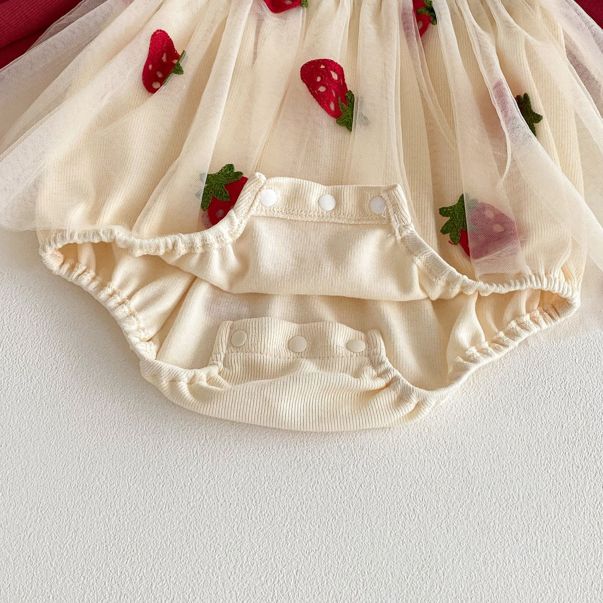 Red Strawberry Tulle Skirted Romper – TYM-FCN-020