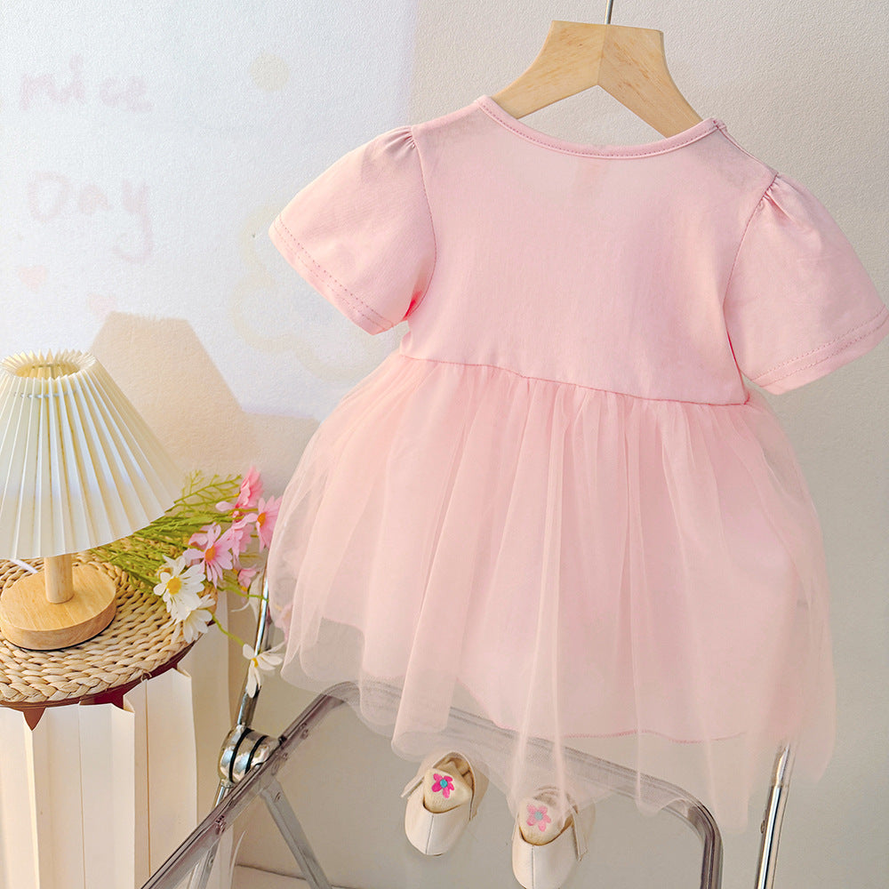 Pink Tulle Skirt Frock – TYM-CXM-013