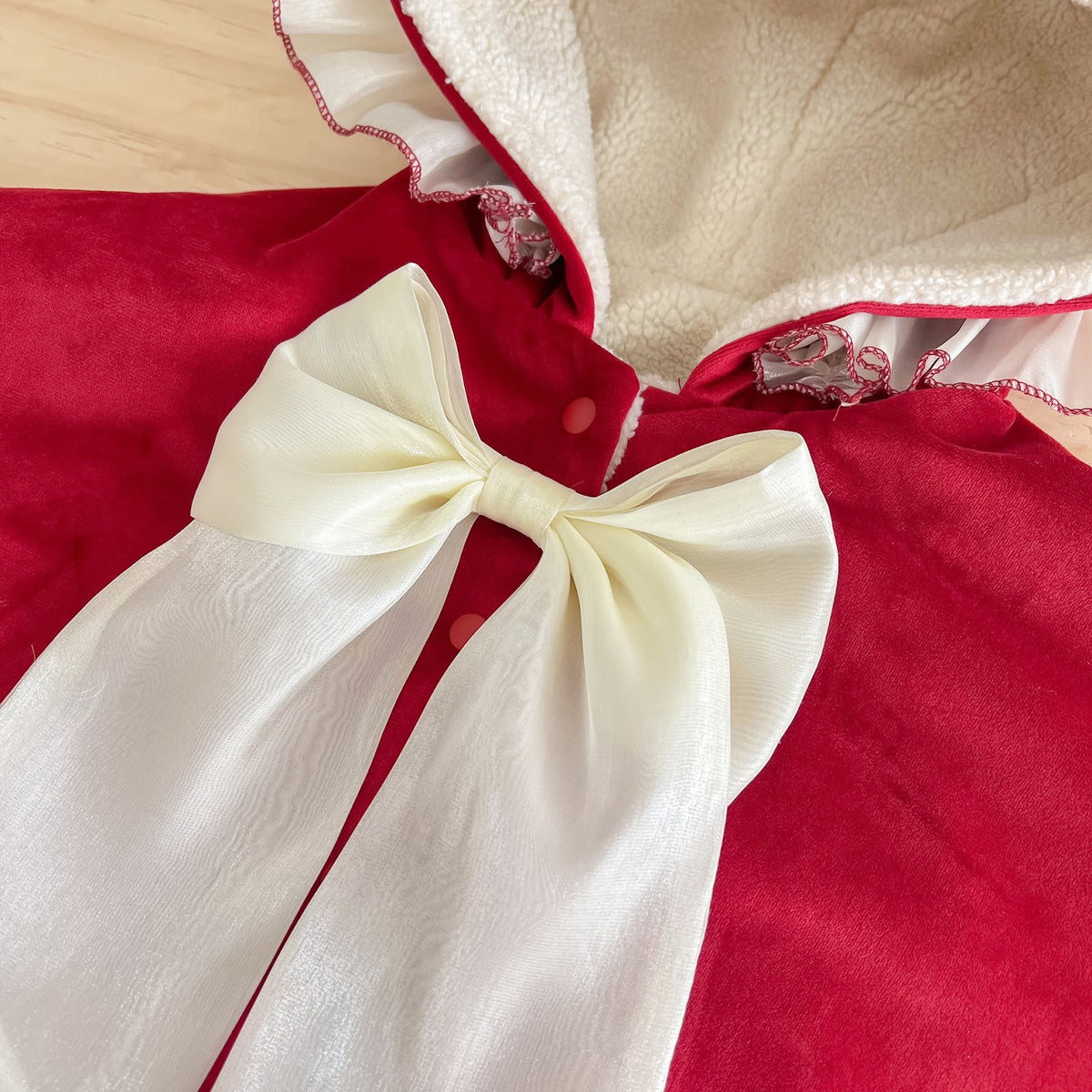 Red Hooded Bow Cape – TYM-FCN-022