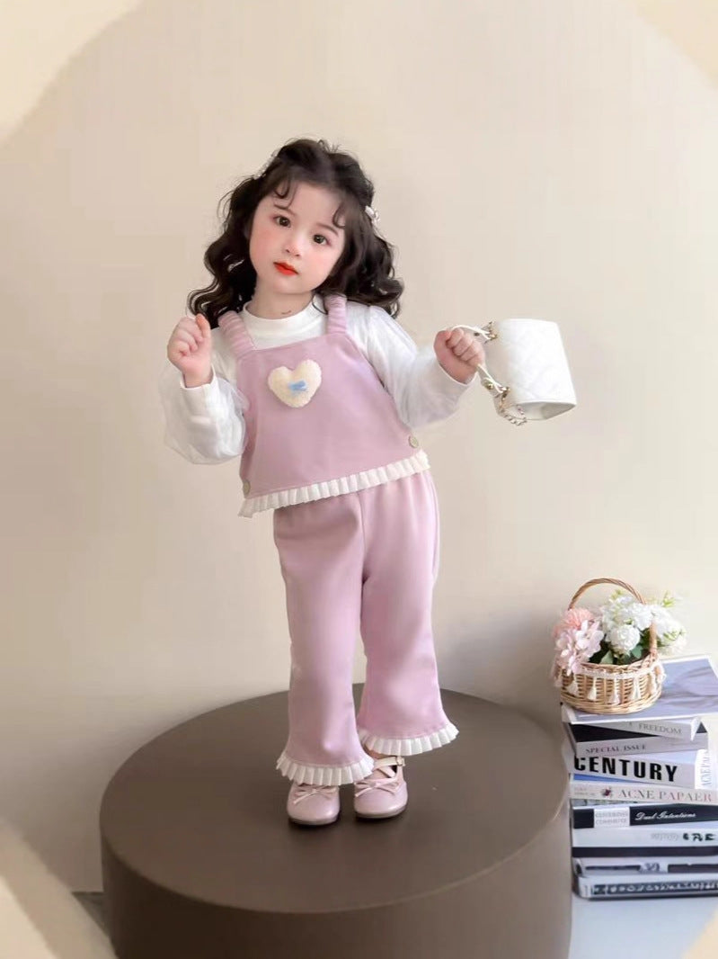 Lilac Heart Vest & Flared Pants Set – TYM-CXM-032