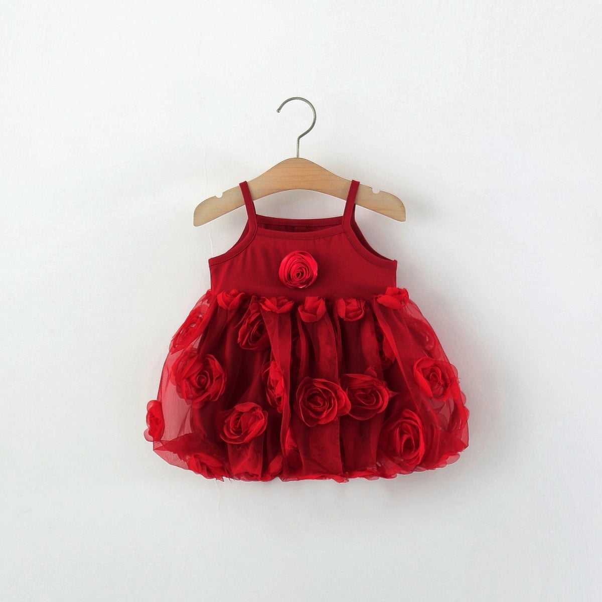 Red Rosette Bubble Slip Frock – TYM-TZO-003
