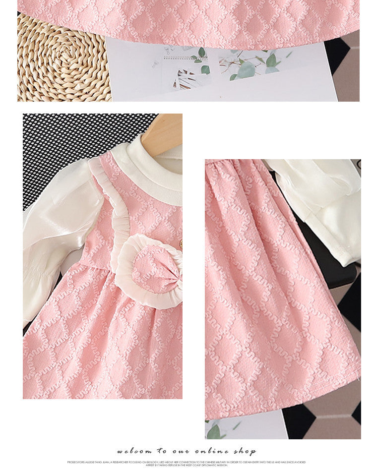 Pink Quilted Bow Frock – TYM-CXM-062