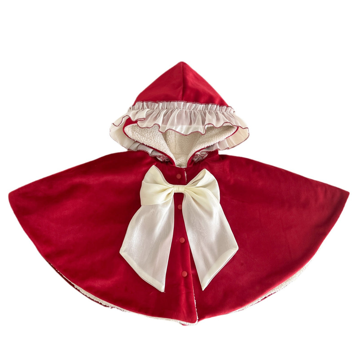 Red Hooded Bow Cape – TYM-FCN-022