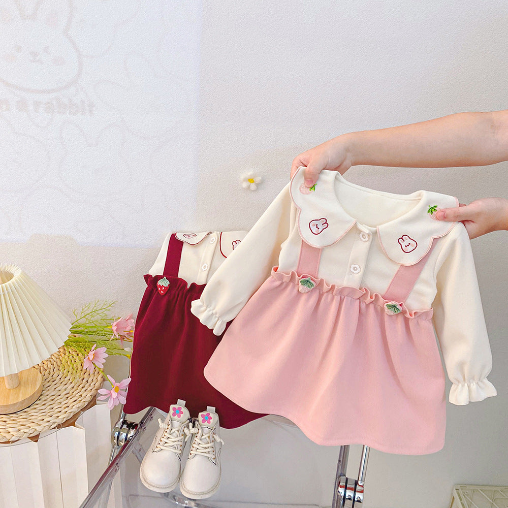 Pink Bunny Collar Suspender Frock – TYM-CXM-059