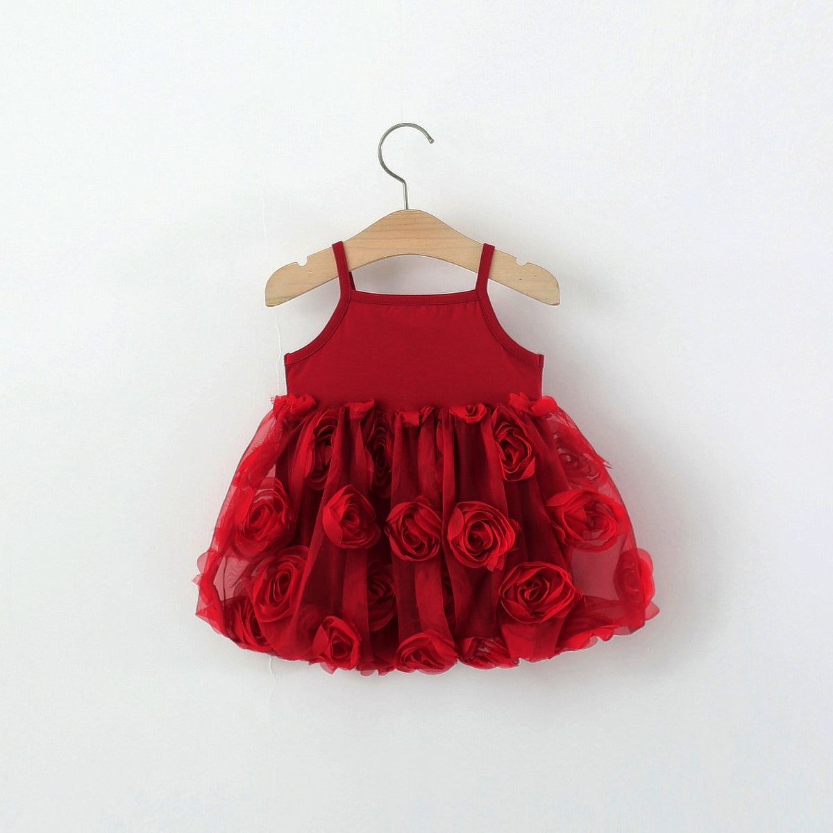 Red Rosette Bubble Slip Frock – TYM-TZO-003