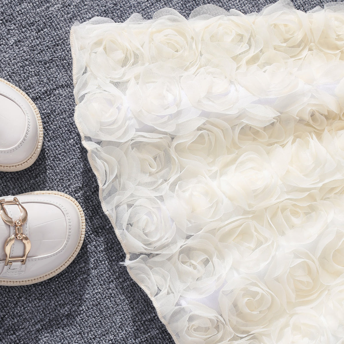 Ivory Smocked Rosette Sundress – TYM-SZL-014