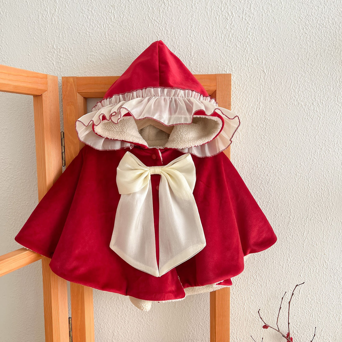 Red Hooded Bow Cape – TYM-FCN-022