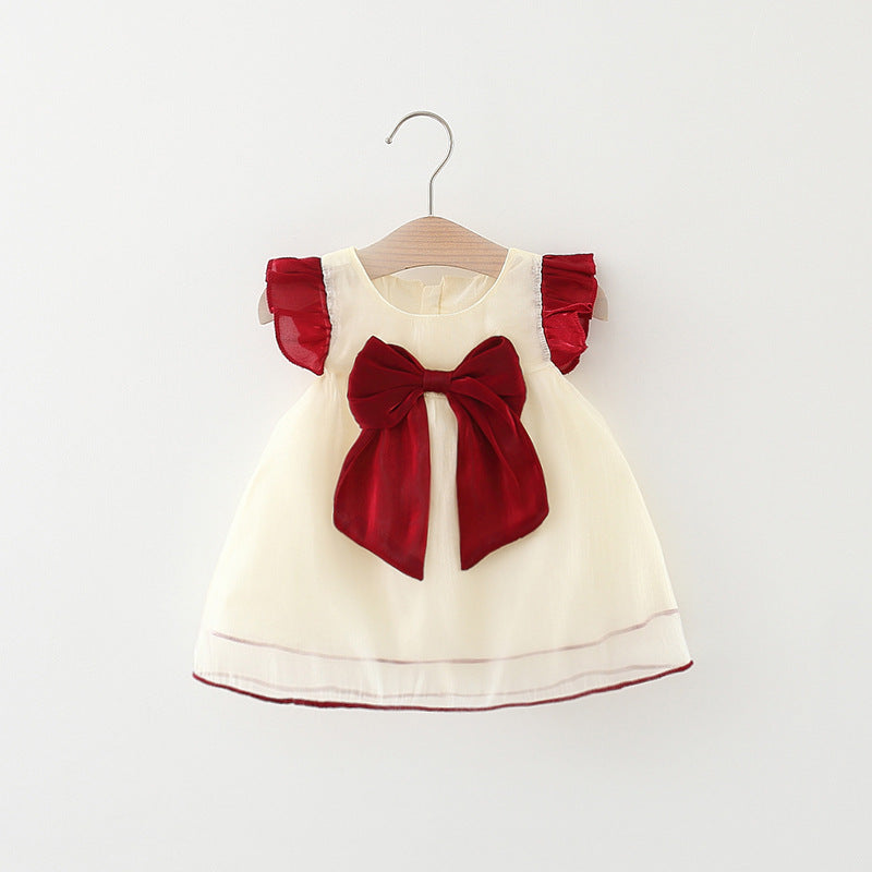 Big Bow Flutter Sleeve Frock – TYM-TZO-018