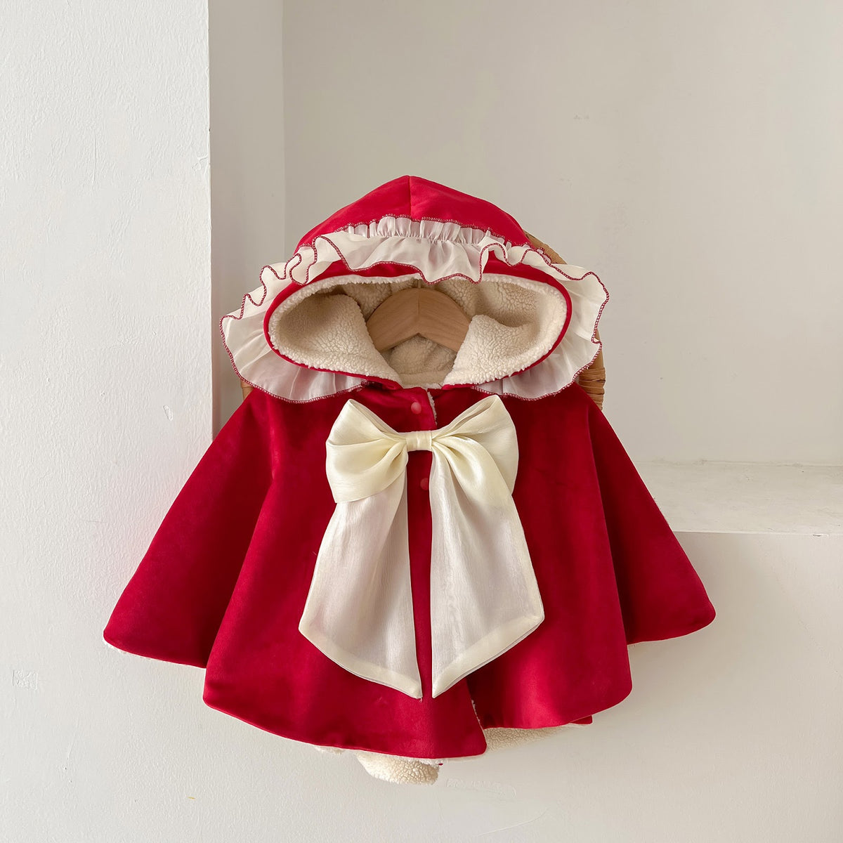 Red Hooded Bow Cape – TYM-FCN-022