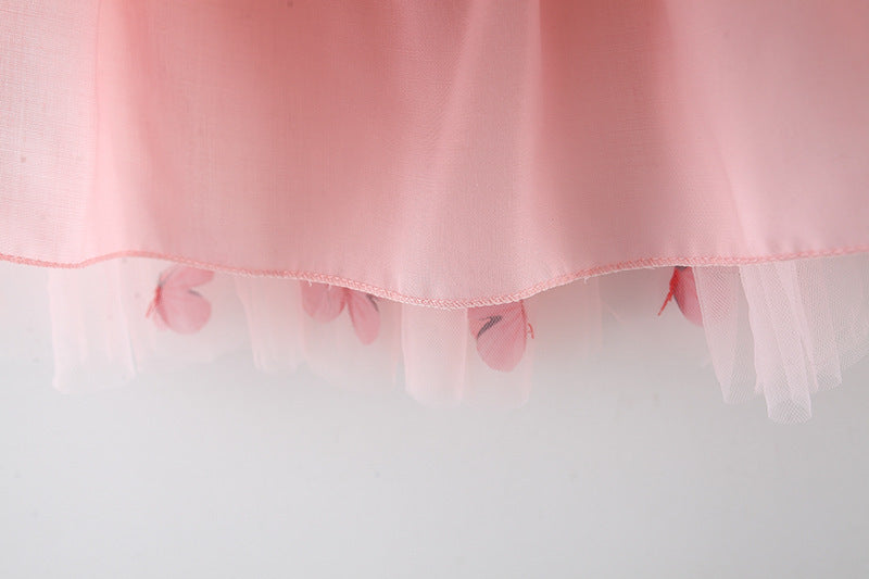 Pink Butterfly Tulle Frock – TYM-TZO-016