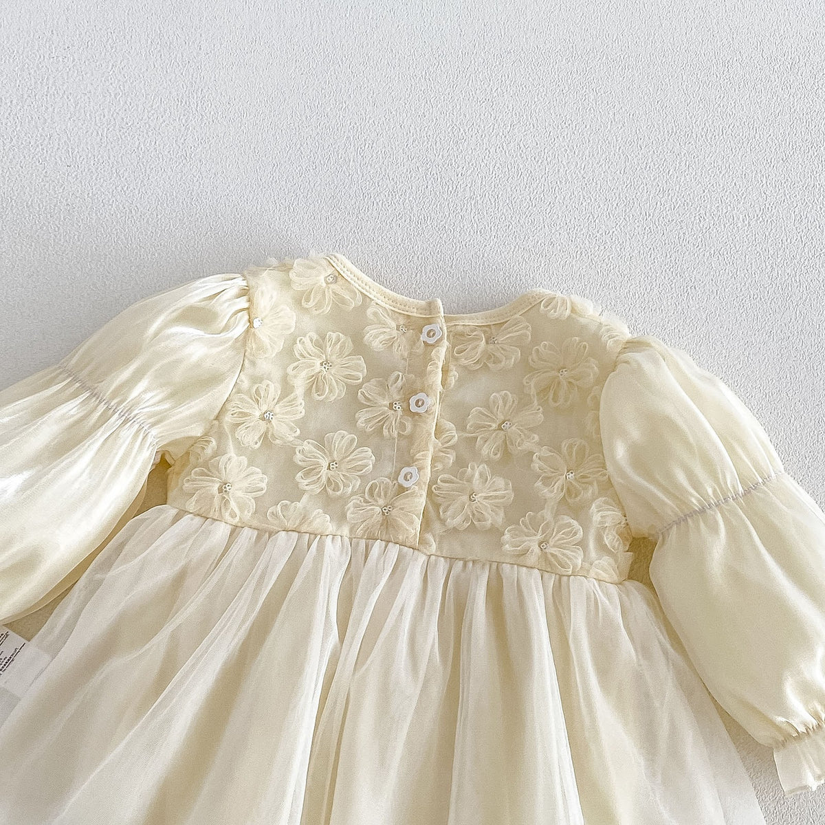 Apricot 3D Flower Bow Skirted Romper – TYM-FCN-012