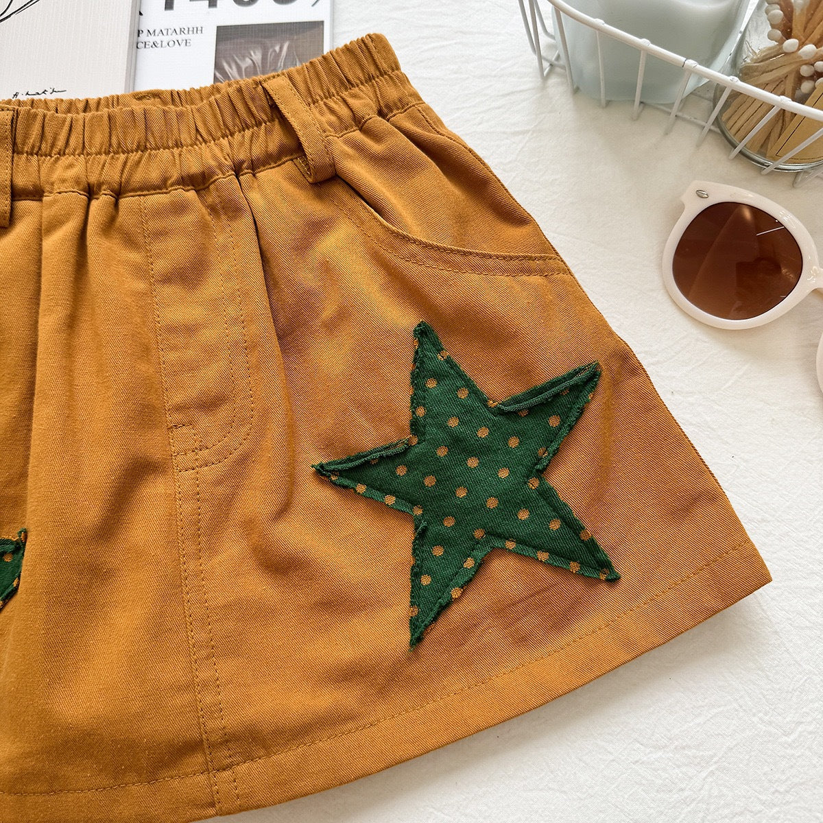 Green Dot Halter Top and Mustard Mini Skirt Set – TYM-YWL-041