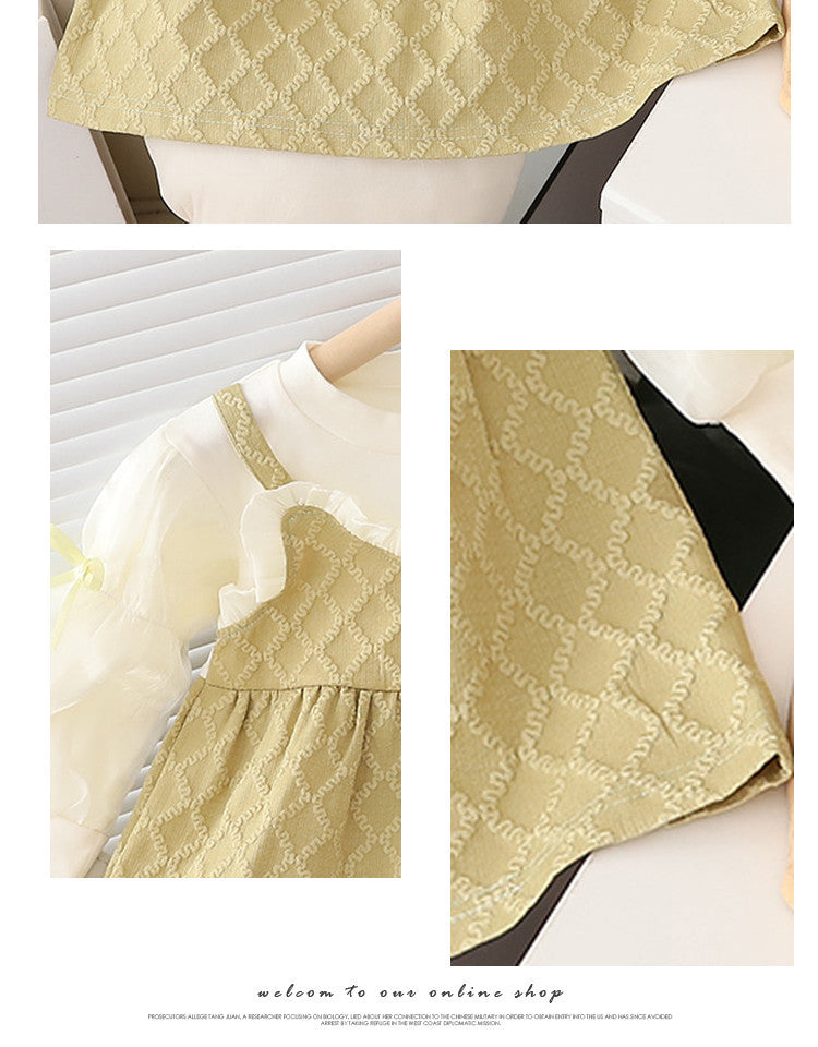 Pistachio Green Quilted Pinafore Frock – TYM-CXM-057