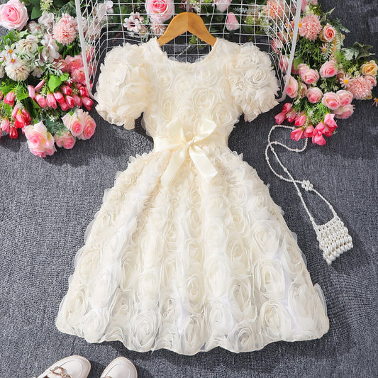 Ivory Rosette Party Frock – TYM-SZL-004