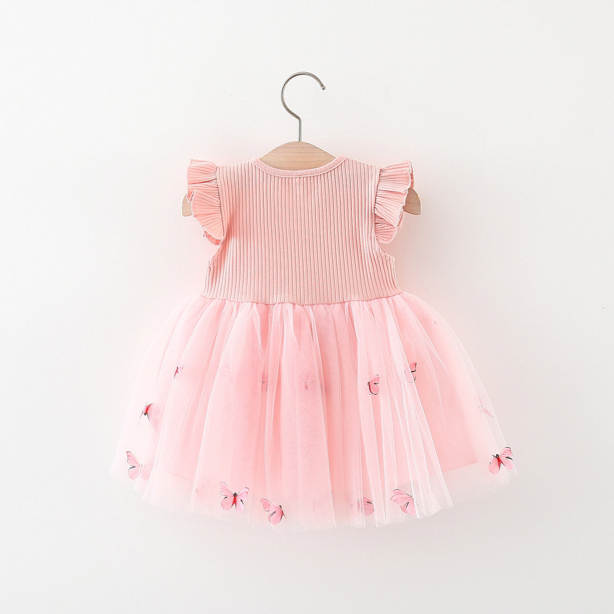 Pink Butterfly Tulle Frock – TYM-TZO-016