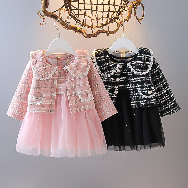 Black Tweed Jacket & Sparkle Tulle Frock – TYM-CXM-072