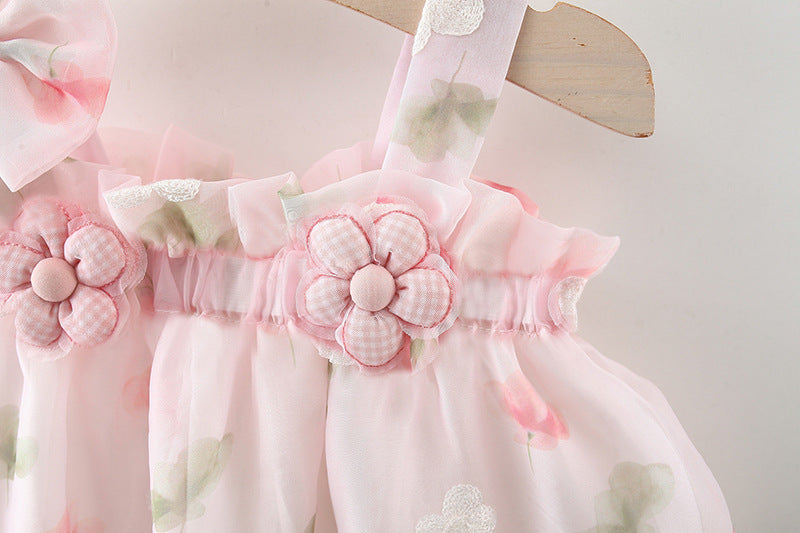 Pink Floral Print Bubble Sundress – TYM-WZX-008