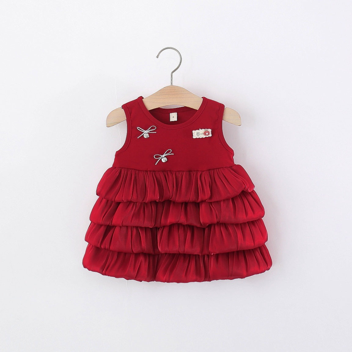 Red Tiered Ruffle Frock – TYM-TZO-032