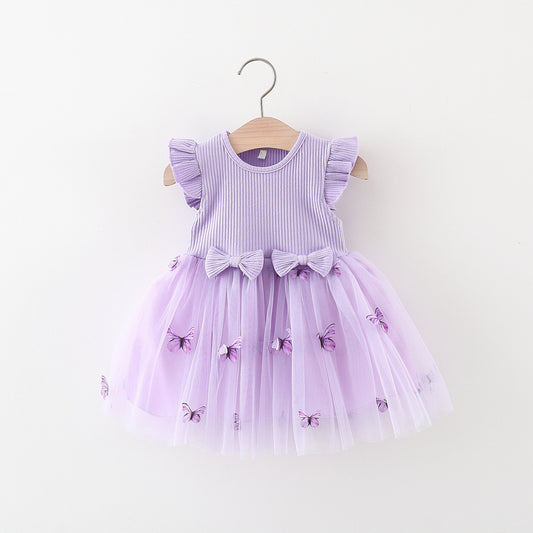 Lilac Butterfly Tulle Frock – TYM-TZO-015