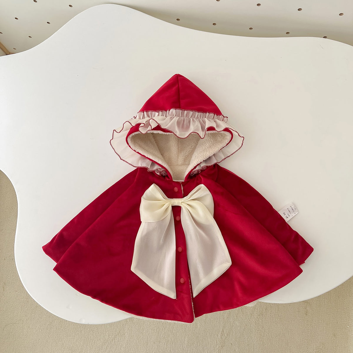 Red Hooded Bow Cape – TYM-FCN-022