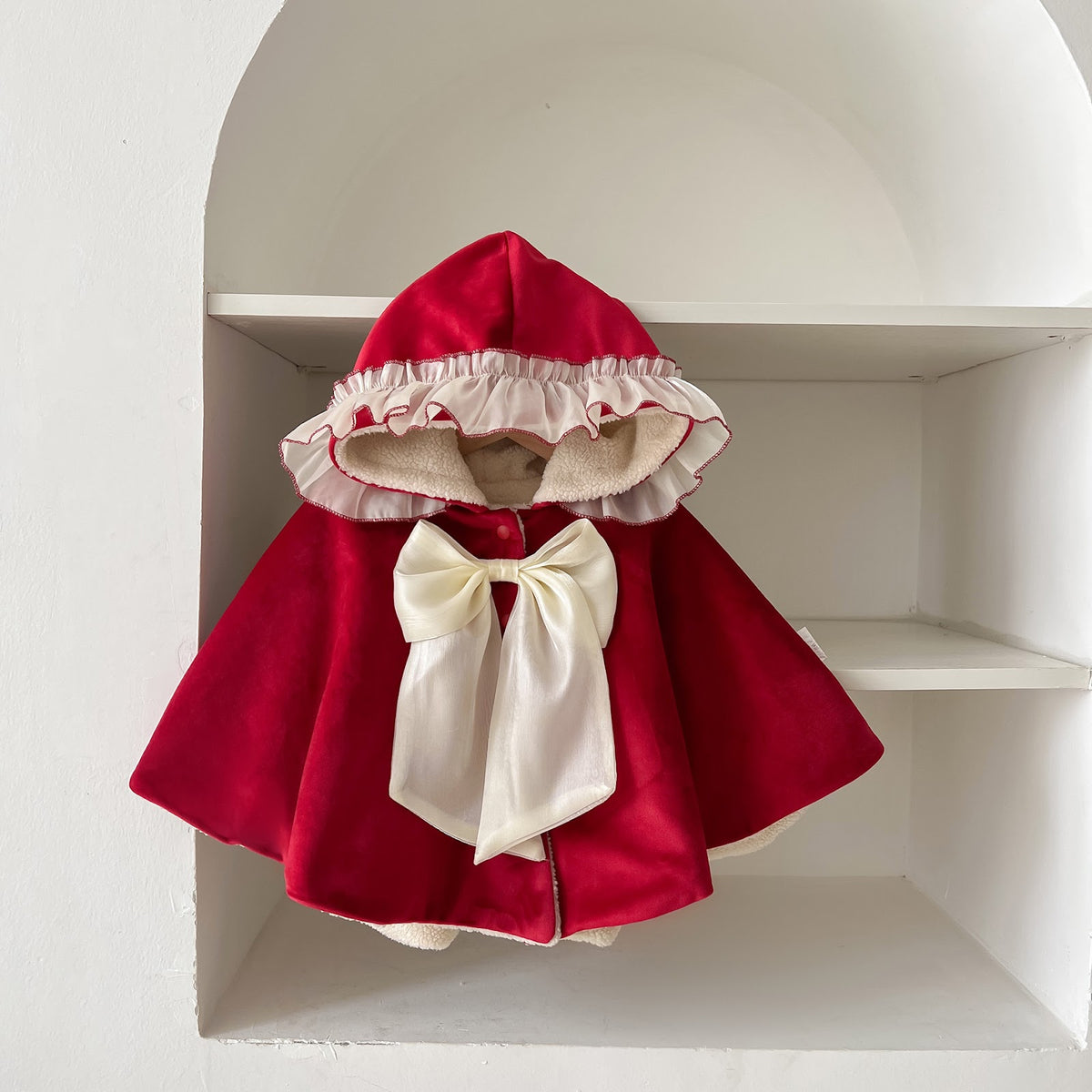 Red Hooded Bow Cape – TYM-FCN-022