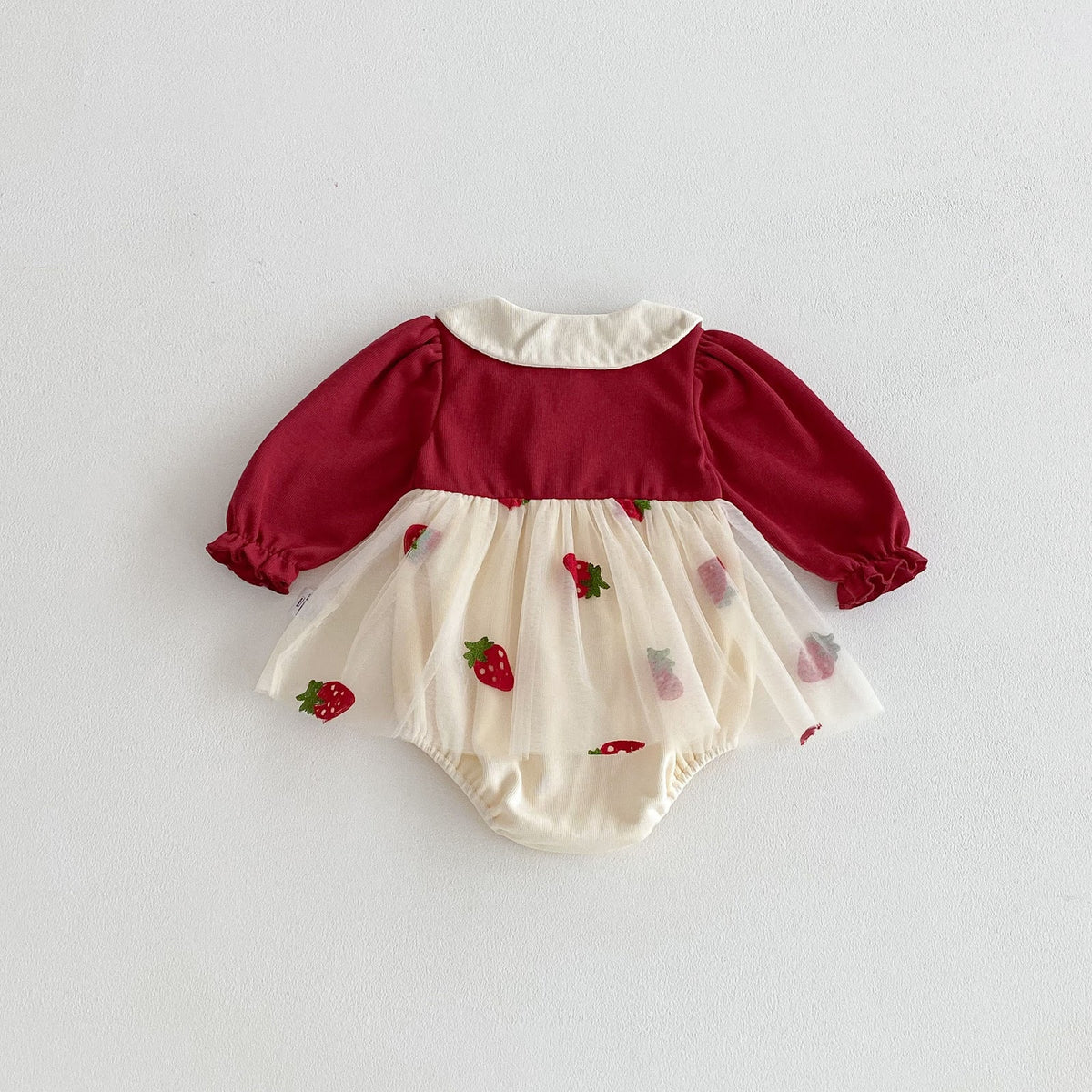 Red Strawberry Tulle Skirted Romper – TYM-FCN-020