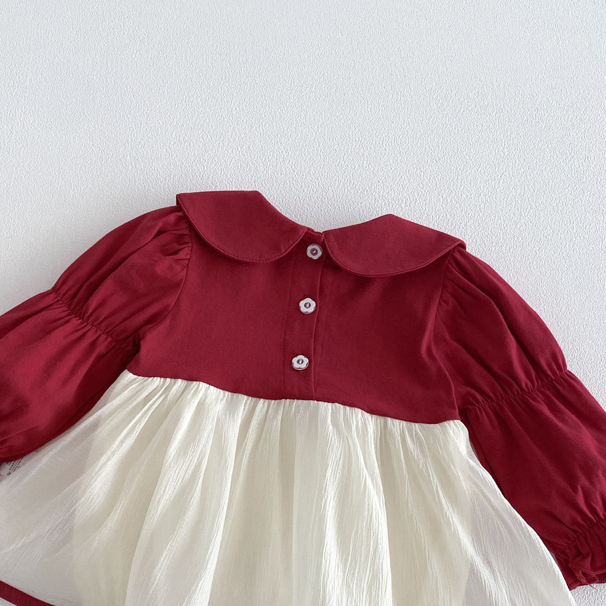 Red & Cream Bow Skirted Romper – TYM-FCN-005