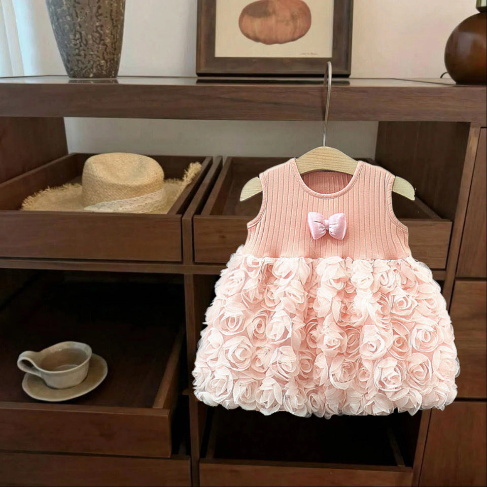 Blush Pink Rosette Bubble Frock – TYM-TZO-013