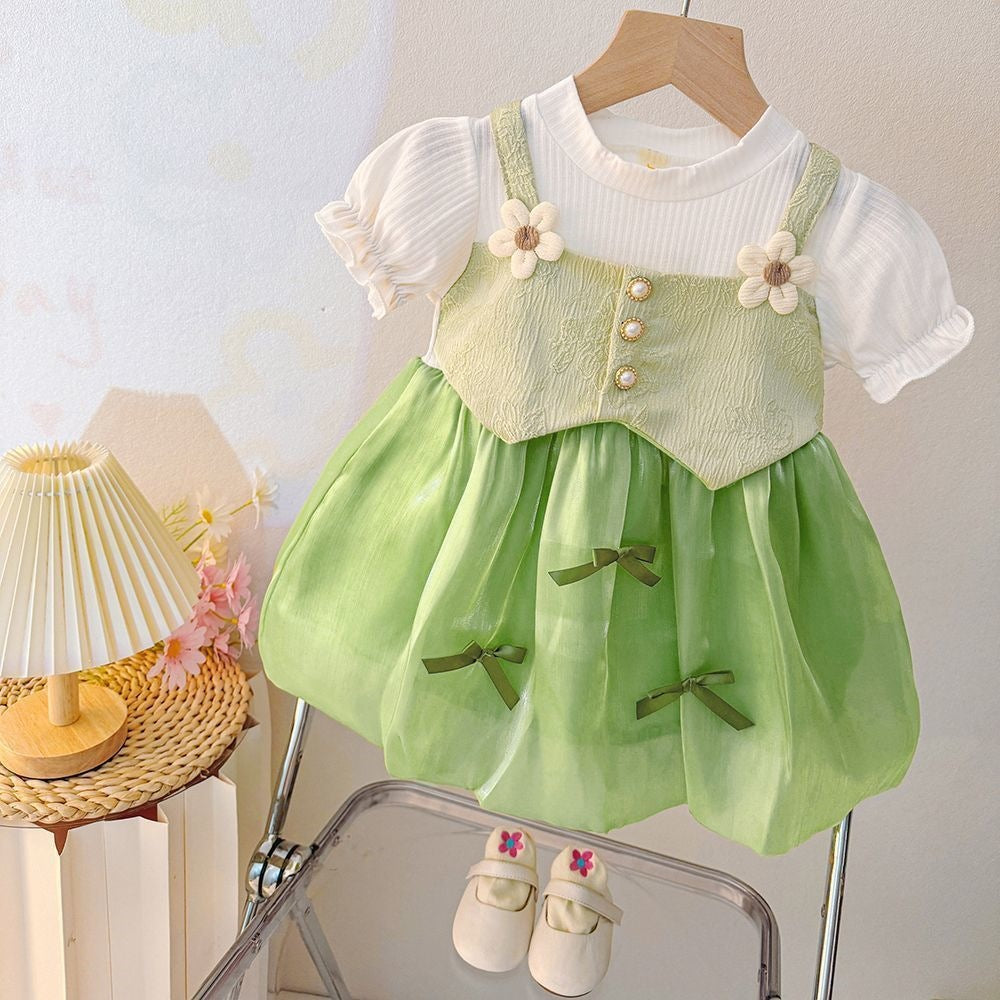 Mint Green Vest-Style Bubble Frock – TYM-CXM-011