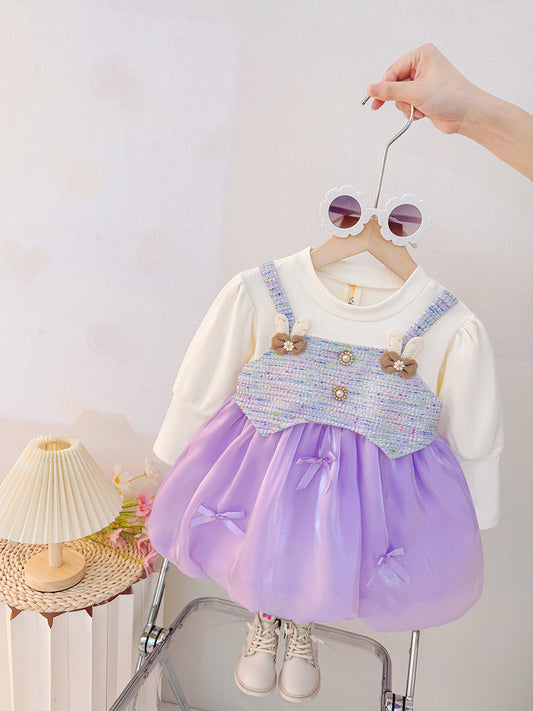Lilac Tweed Bubble Frock – TYM-CXM-065